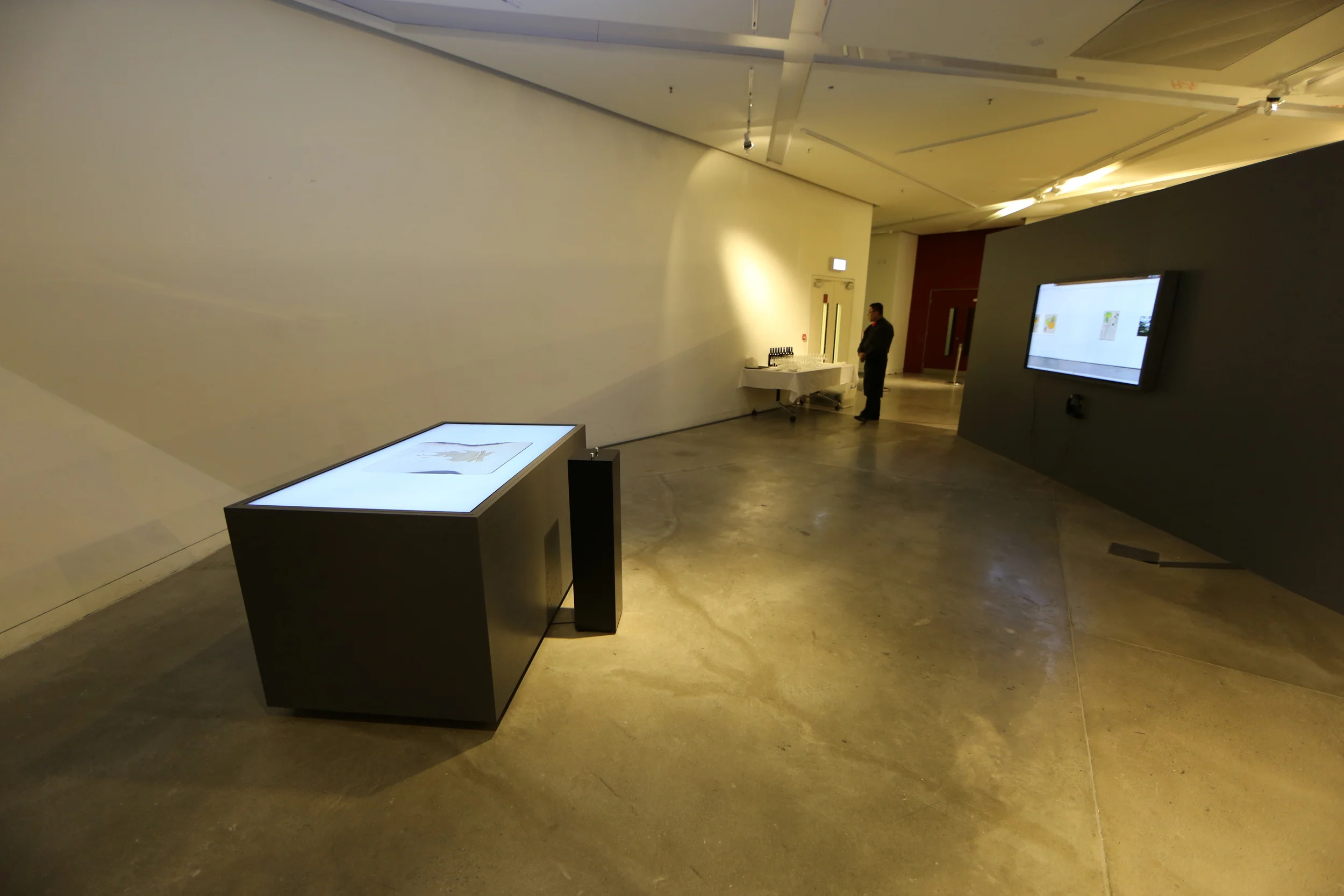 Wide view of Two Systems within the exhibition gallery.